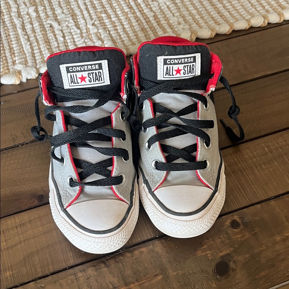 Converse Kids Sneakers - Black, Red, and White